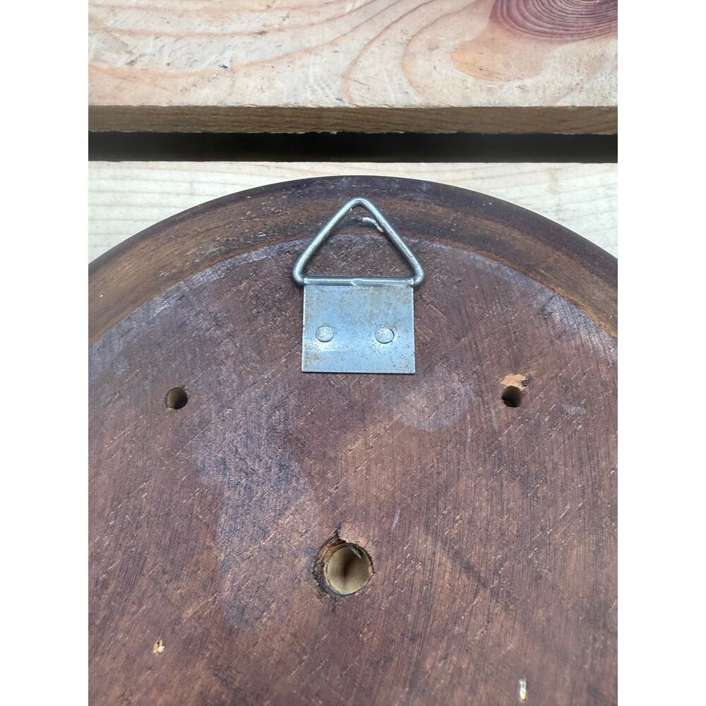 Vintage Athens Greece Parthenon Souvenir Brass & Mother of Pearl WoodWall Plaque - Picture 7 of 8